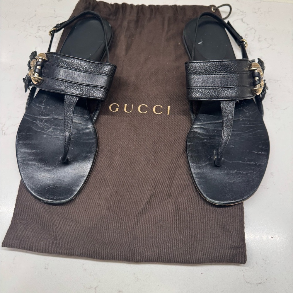 Gucci Black Leather Belt with Signature Double G Buckle